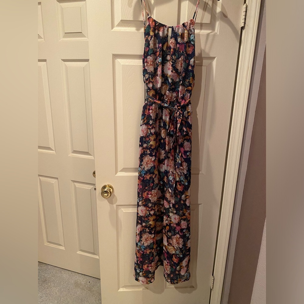Sheer floral maxi dress